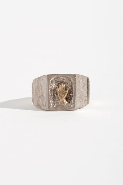 Sterling + 9K Uisage Ring
