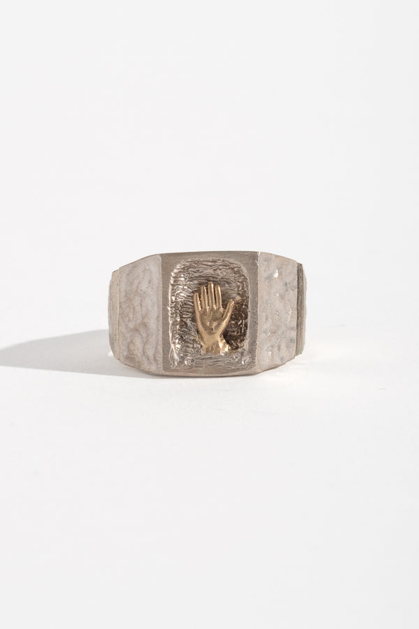 Sterling + 9K Uisage Ring