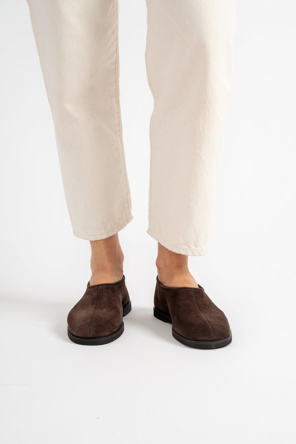 Heel Socks Lee in Brown Velour