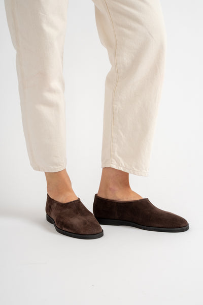 Heel Socks Lee in Brown Velour
