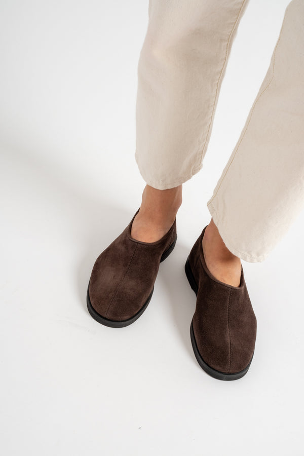 Heel Socks Lee in Brown Velour