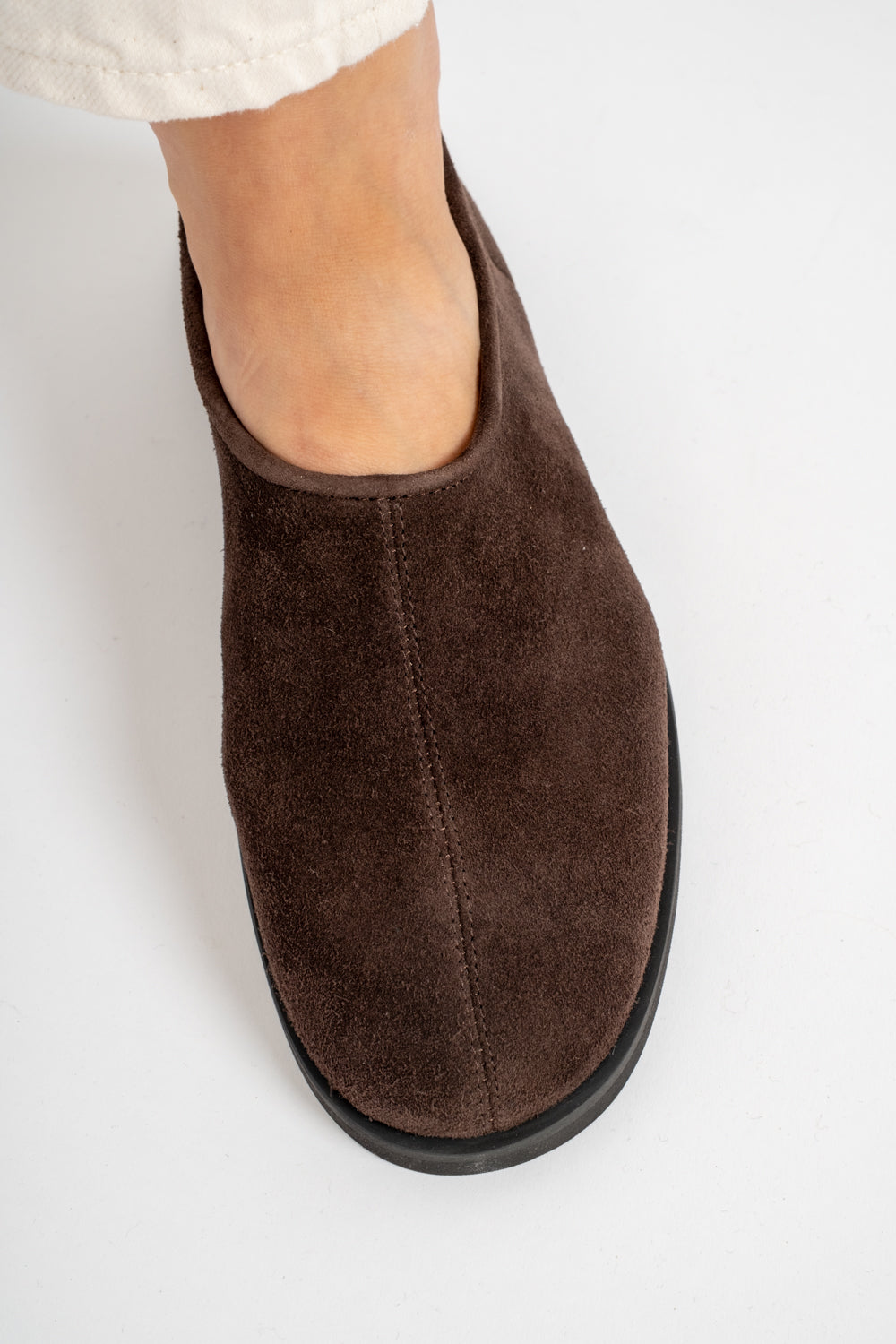 Heel Socks Lee in Brown Velour