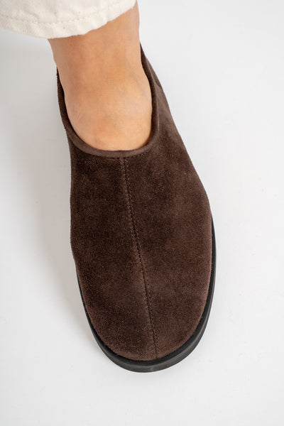 Heel Socks Lee in Brown Velour