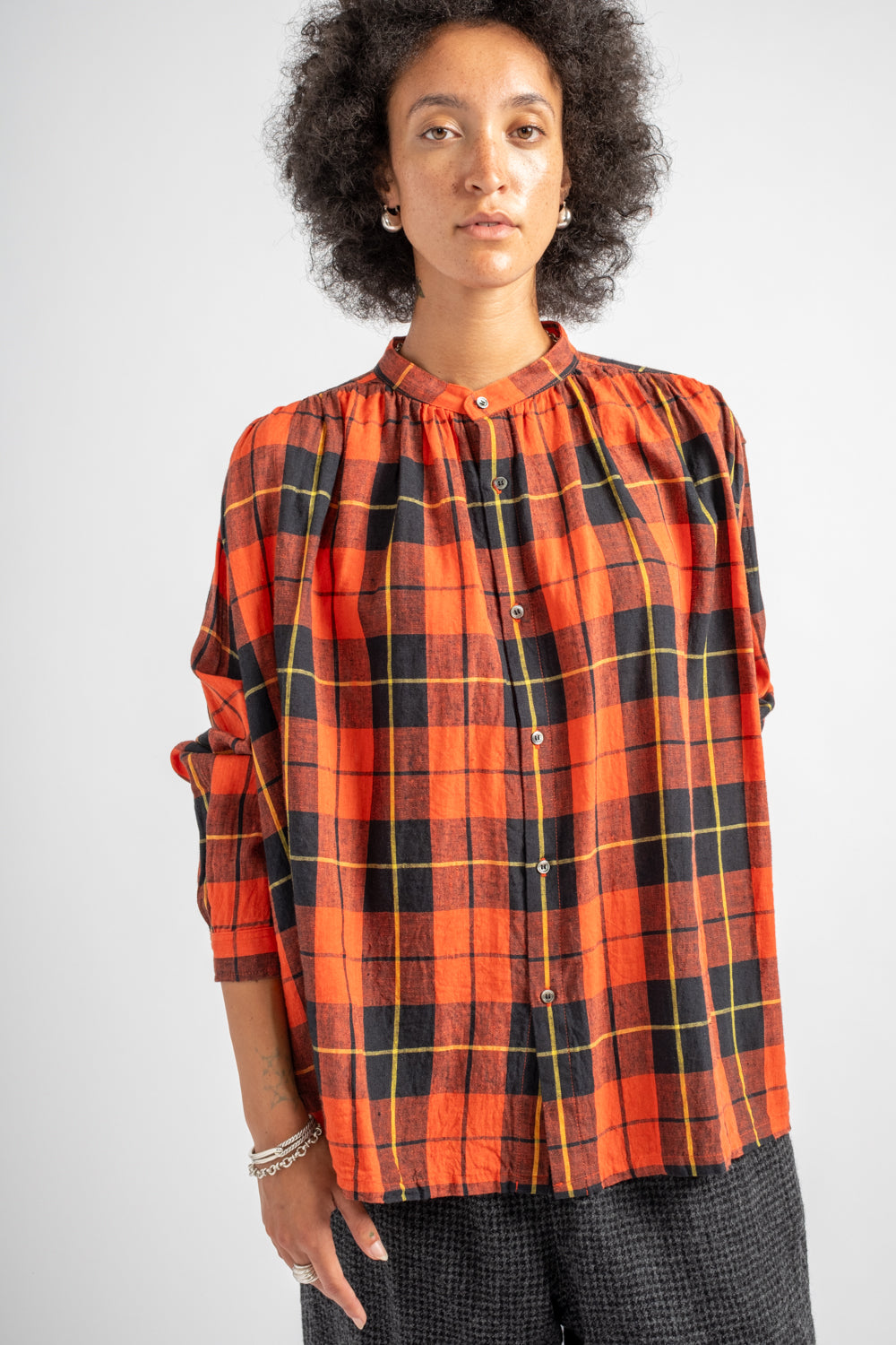 Check Shirt in Orange