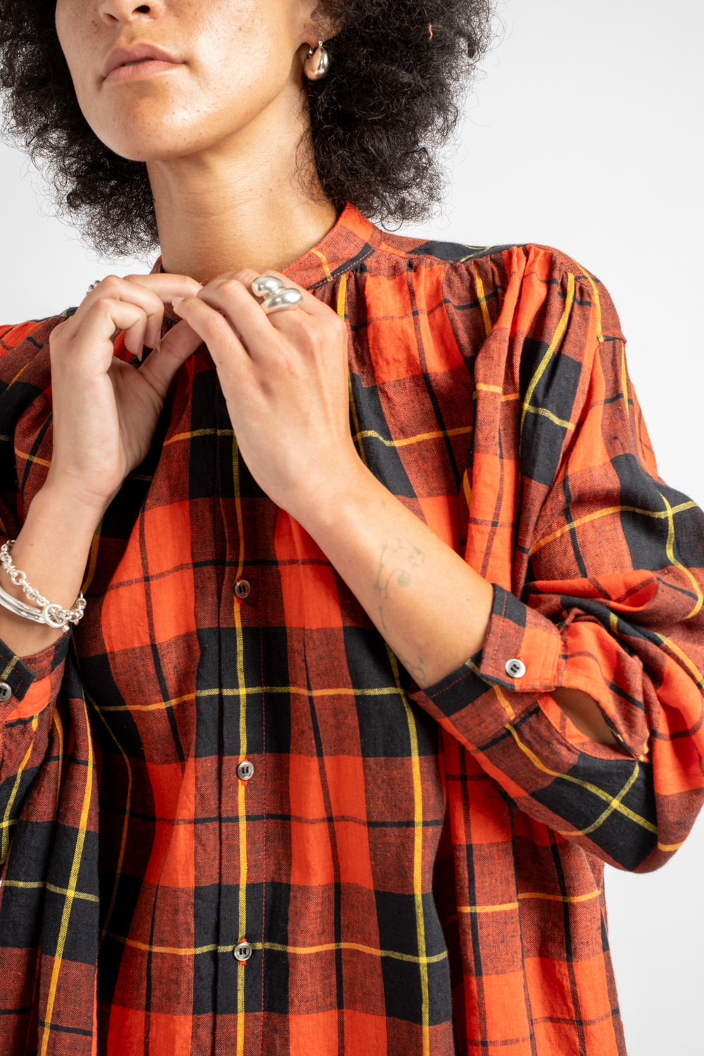 Check Shirt in Orange