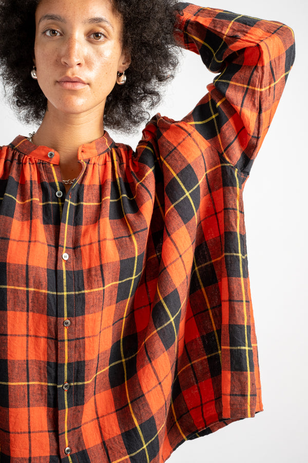 Check Shirt in Orange
