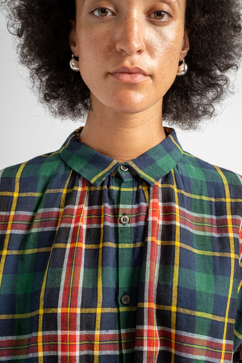 Tartan Check Shirt in Navy