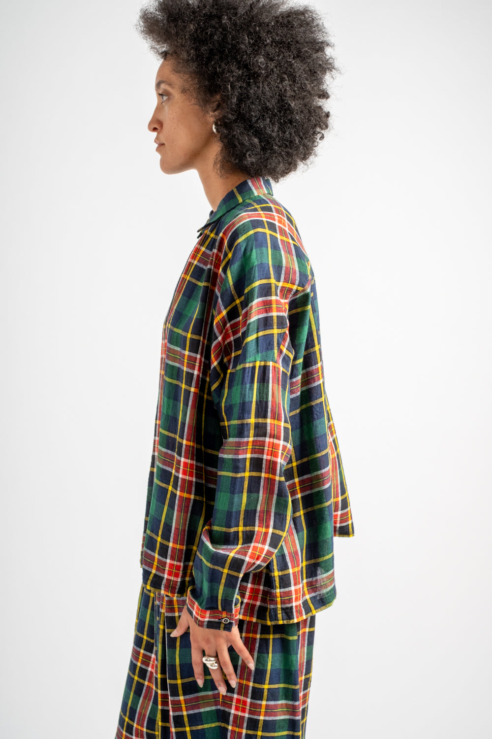 Tartan Check Shirt in Navy