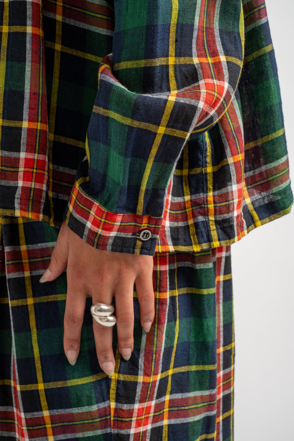 Tartan Check Shirt in Navy