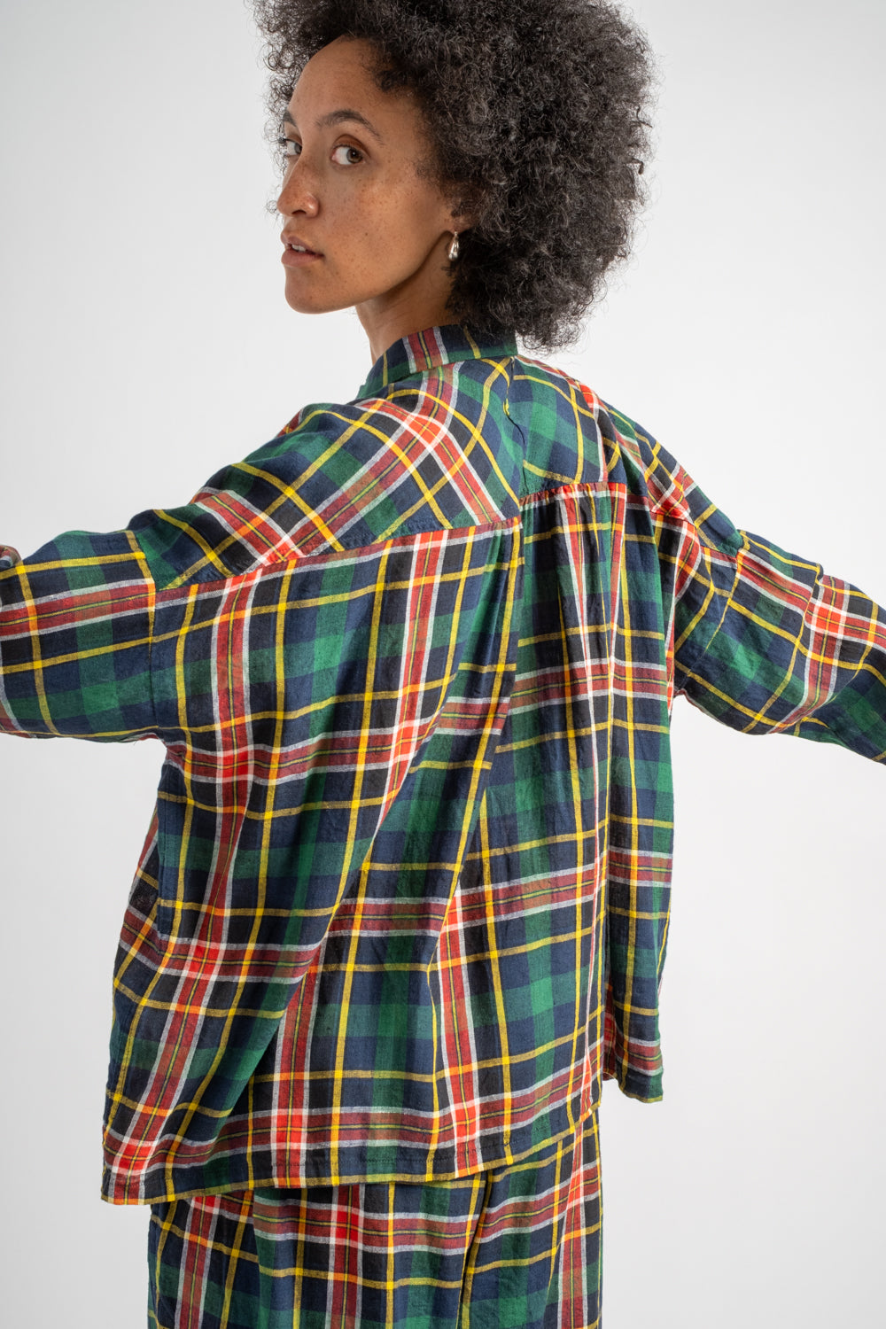 Tartan Check Shirt in Navy