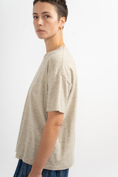 Cotton T-Shirt in Beige