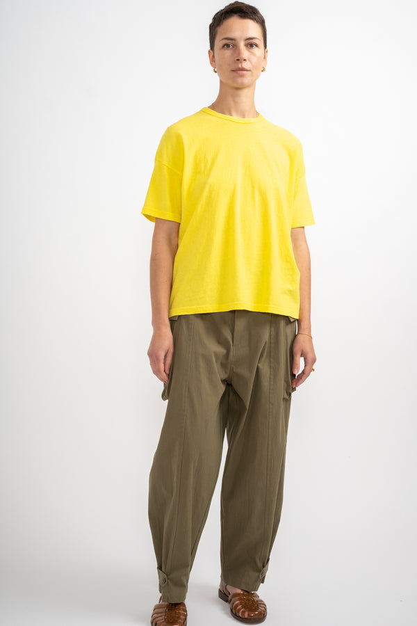 Cotton T-Shirt in Yellow
