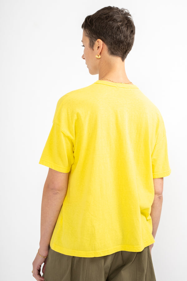 Cotton T-Shirt in Yellow