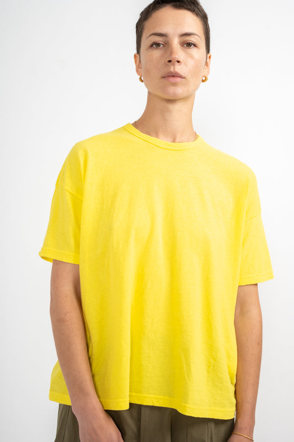 Cotton T-Shirt in Yellow