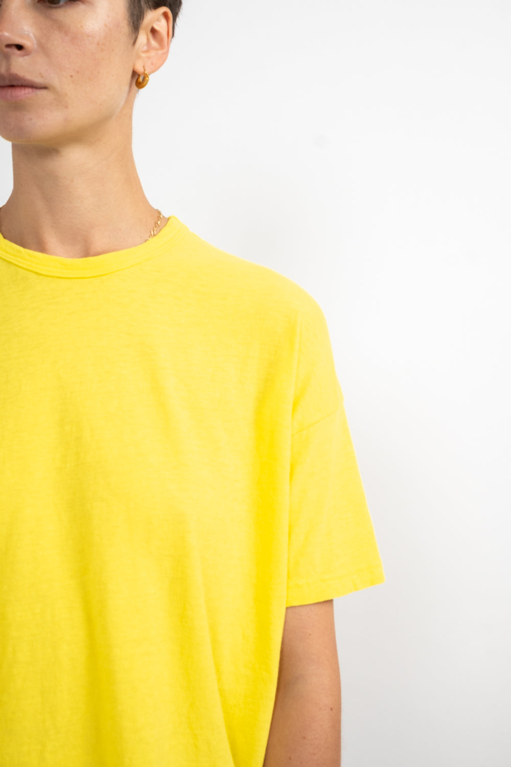 Cotton T-Shirt in Yellow