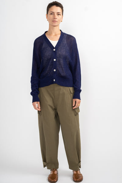 Japan Whole Garment Cardigan in Navy