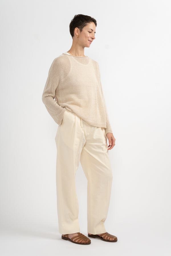 Japan Whole Garment Pullover in Natural