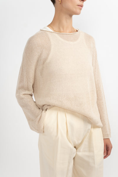 Japan Whole Garment Pullover in Natural