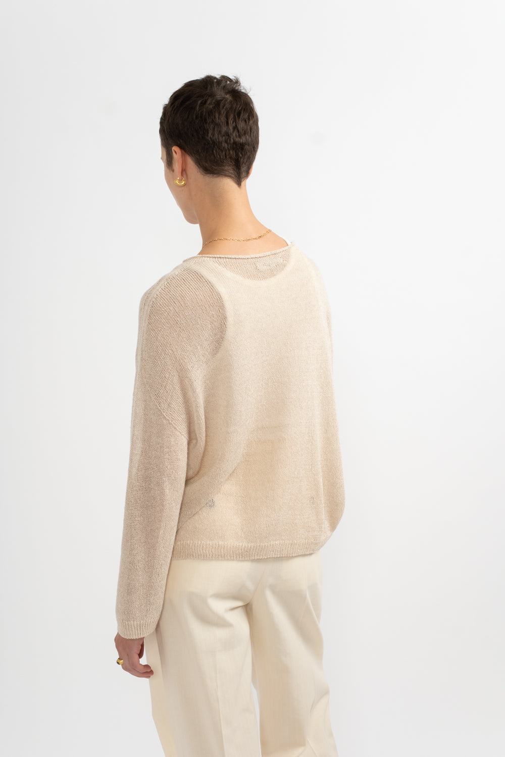 Japan Whole Garment Pullover in Natural
