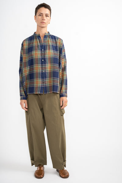 Tartan Shirt in Navy