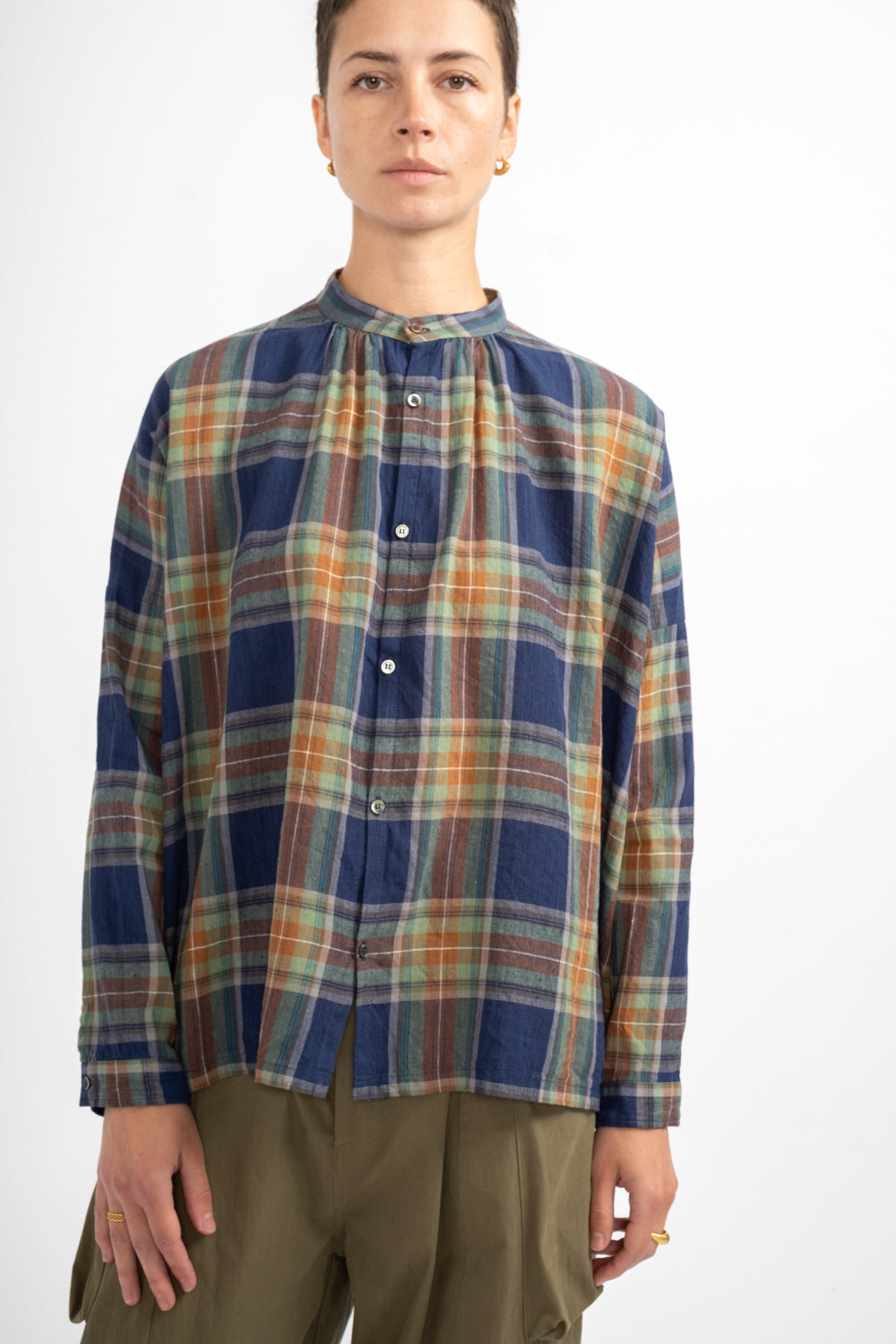 Tartan Shirt in Navy