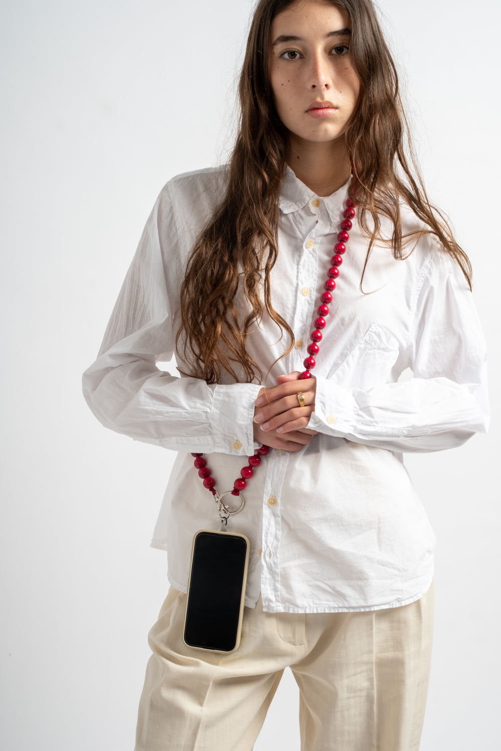 Big Phonenecklace in Bordo