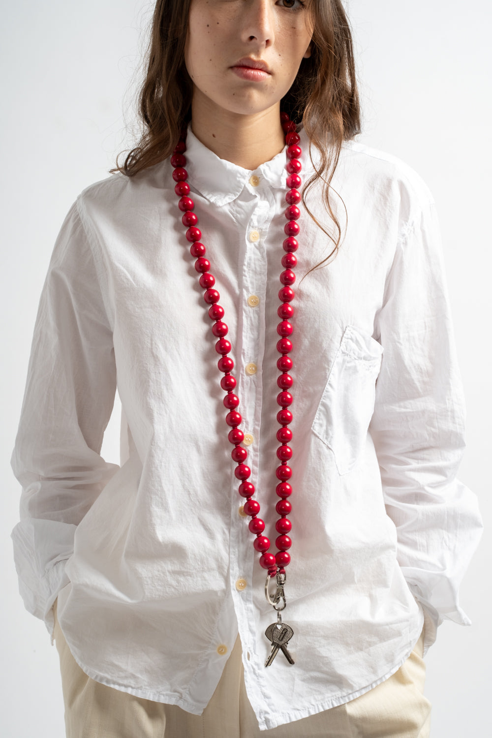 Big Phonenecklace in Bordo