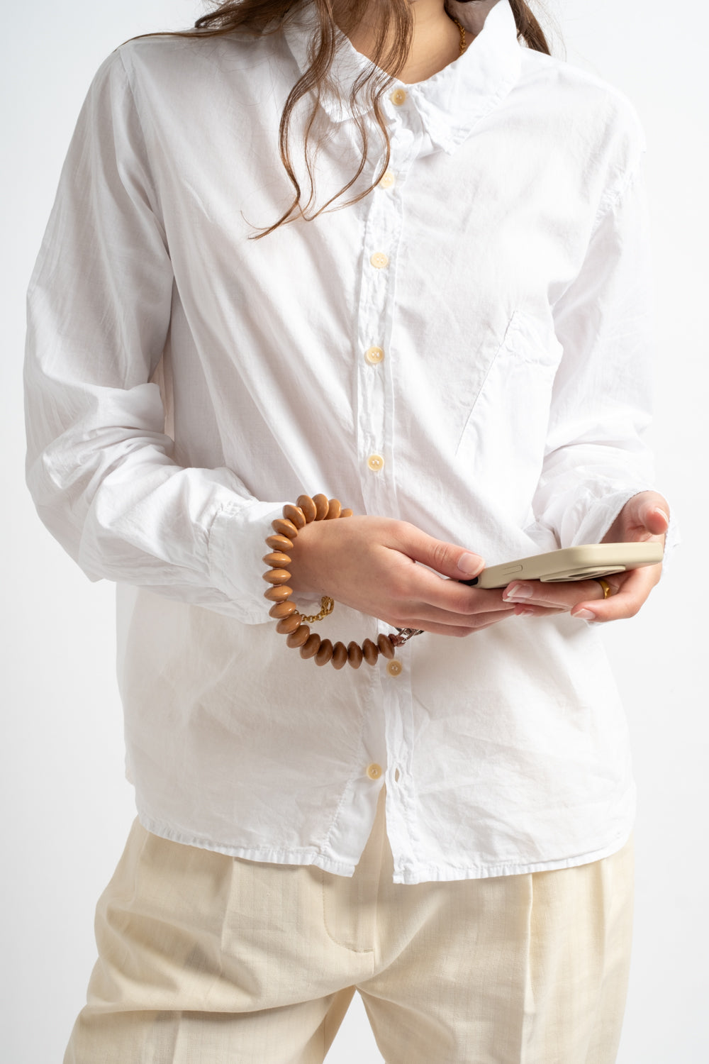 Linse Phone Keychain in Mocca