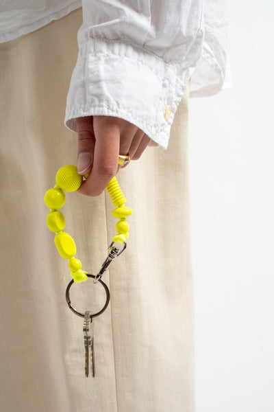 Perlenmix Short in Neon Yellow