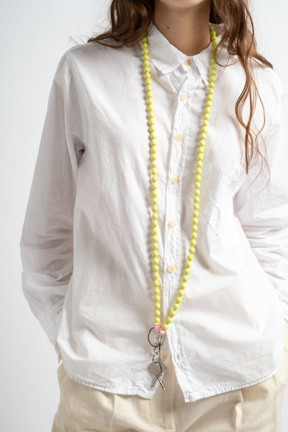 Phonenecklace in Lime + Rose
