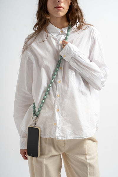 Zickzack Phonenecklace in Salvia