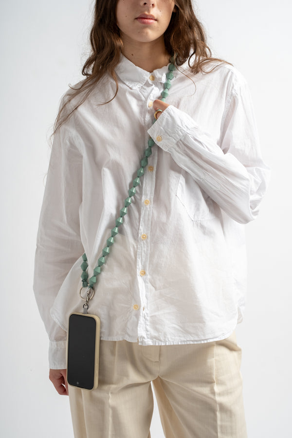Zickzack Phonenecklace in Salvia