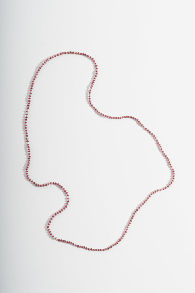 Tiny Faceted Ruby Strand