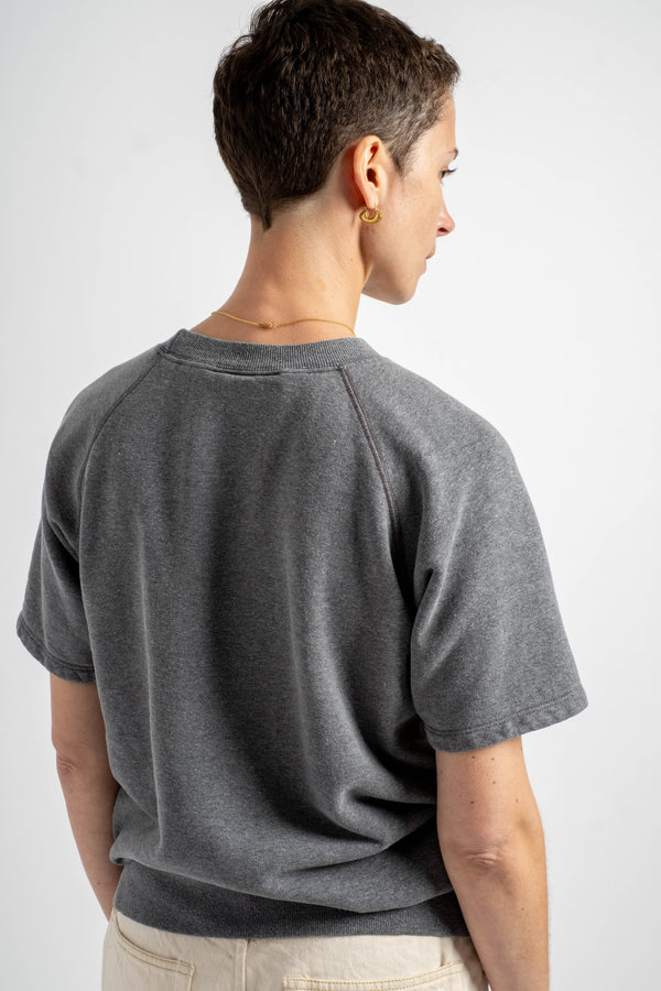 Heathered Magnuson Raglan Fleece in Diesel Gray