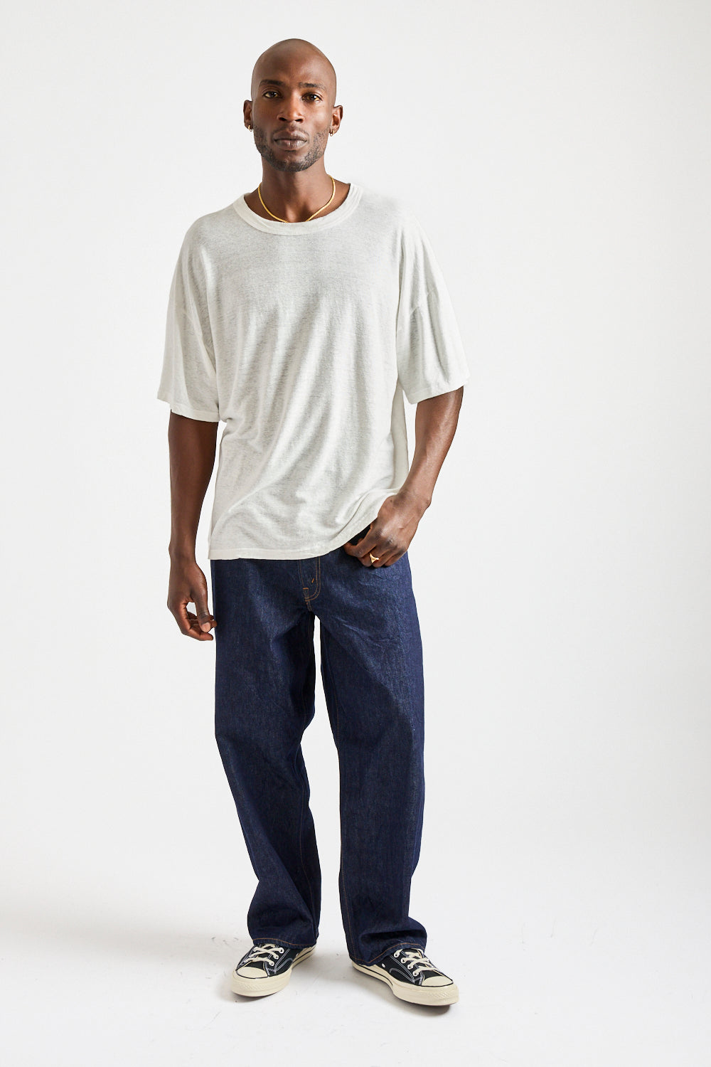 Buckeye Tee in Washed White