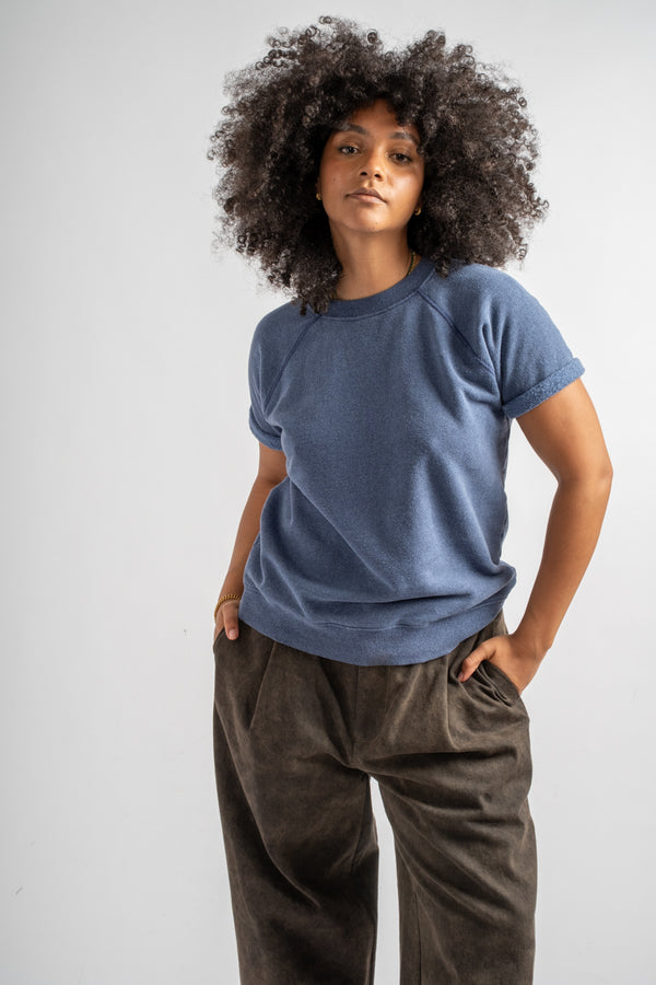 Heathered Magnuson Short Sleeve in Deep Indigo