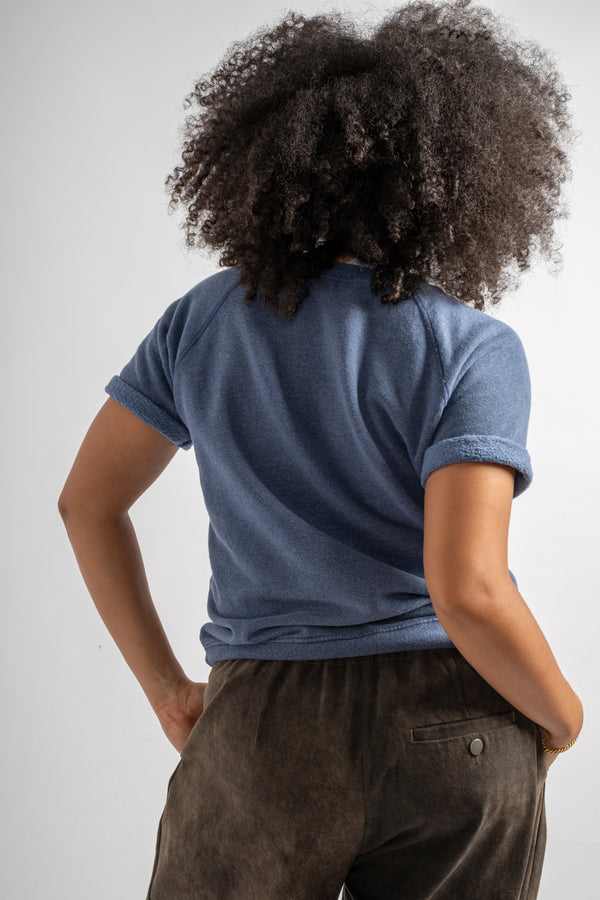 Heathered Magnuson Short Sleeve in Deep Indigo