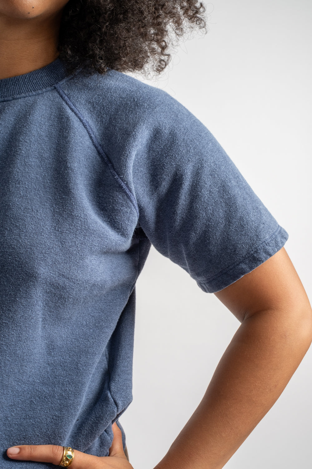 Heathered Magnuson Short Sleeve in Deep Indigo
