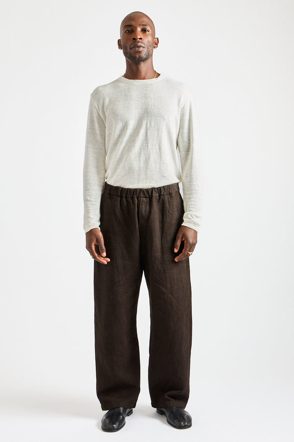 Mana10 100% Hemp Long Sleeve Tee in Washed White