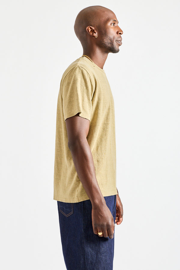 Mana10 100% Hemp Tee in Desert Khaki