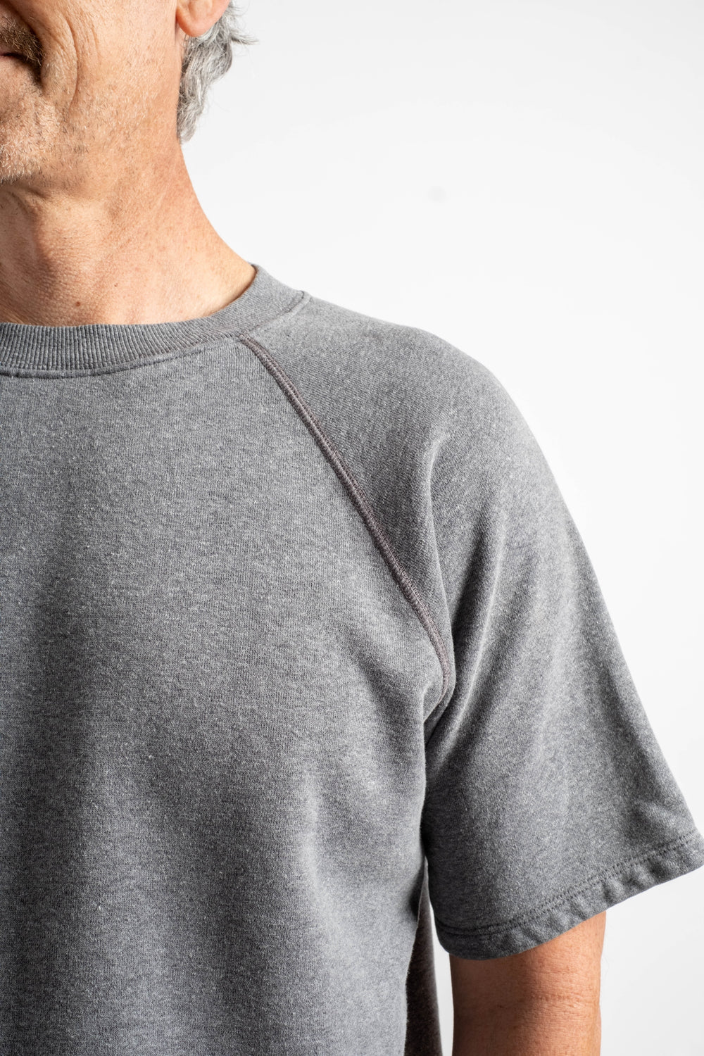 Heathered Magnuson Raglan Fleece in Diesel Gray