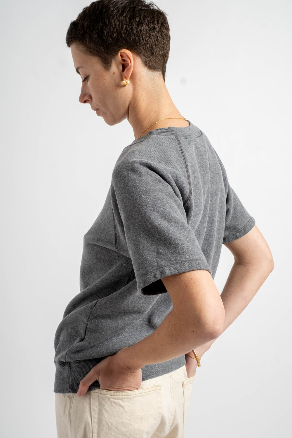 Heathered Magnuson Raglan Fleece in Diesel Gray