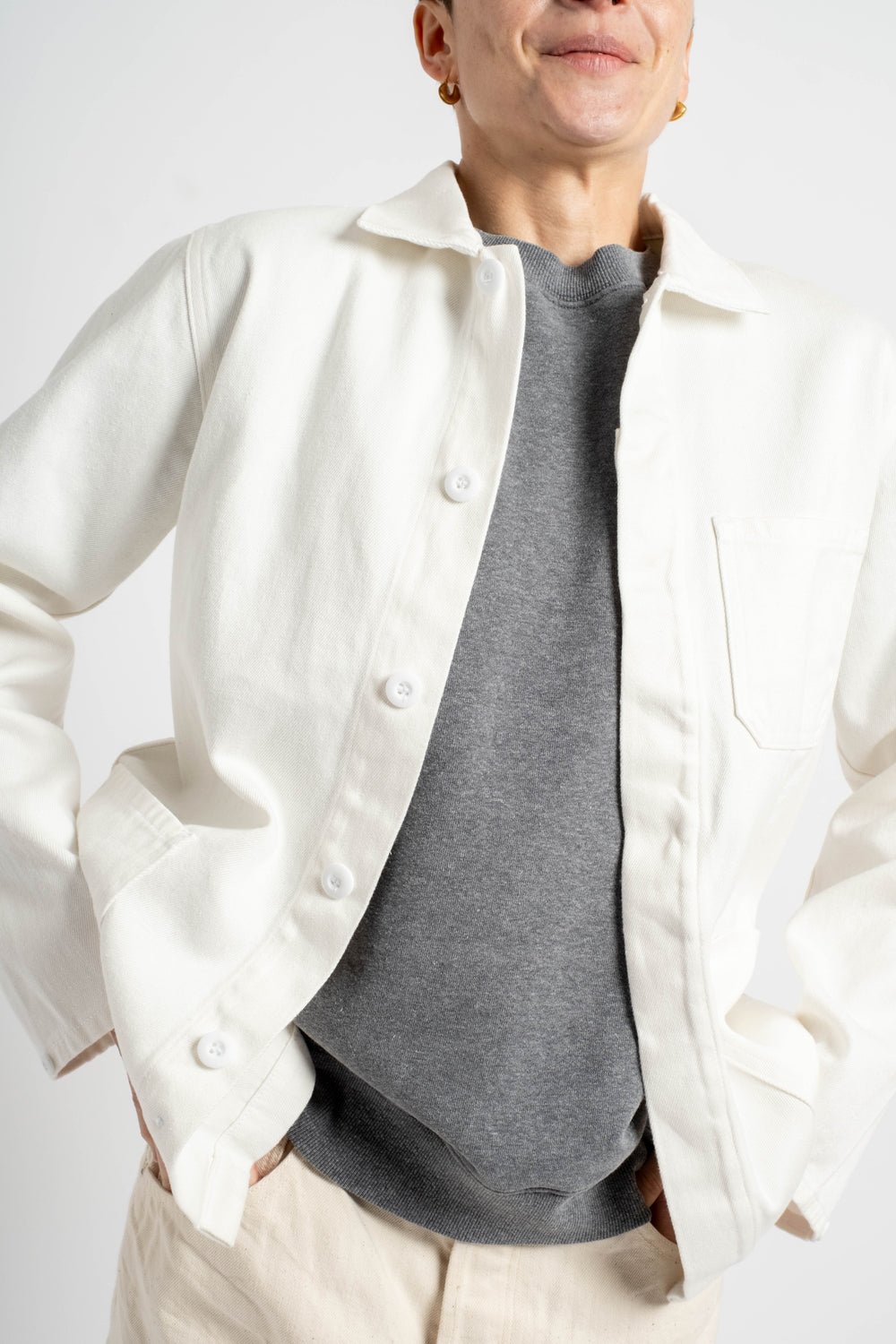 Olympic Jacket in Washed White