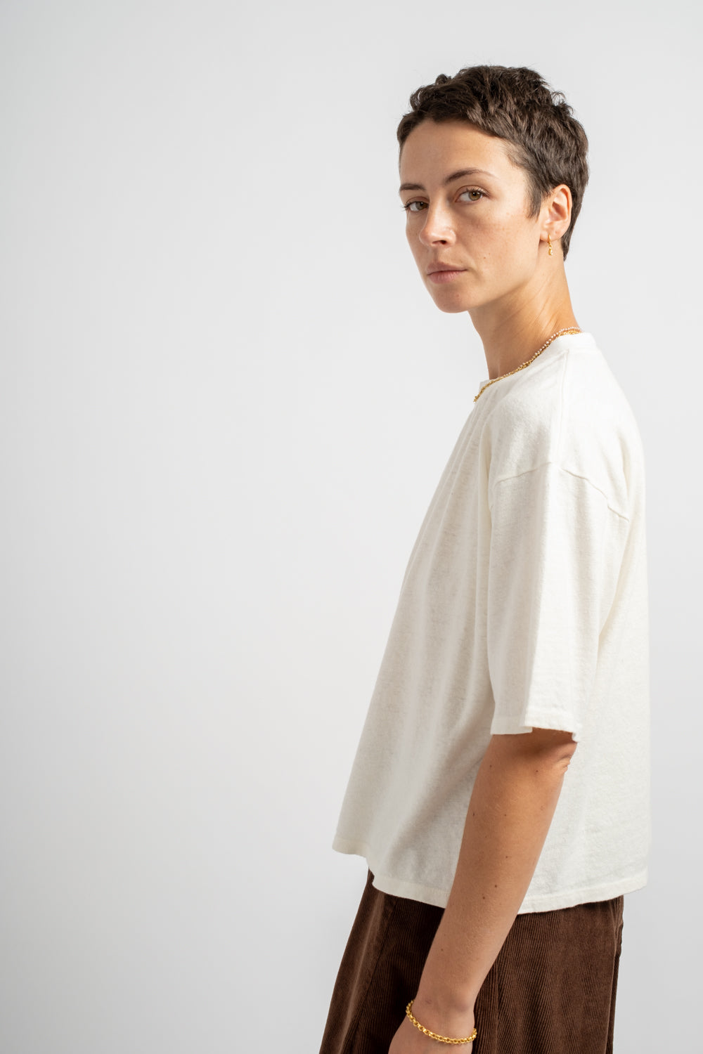 Ramona Tee in Washed White