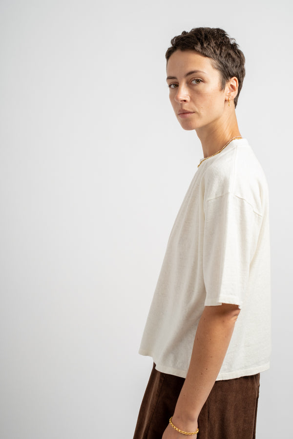 Ramona Tee in Washed White
