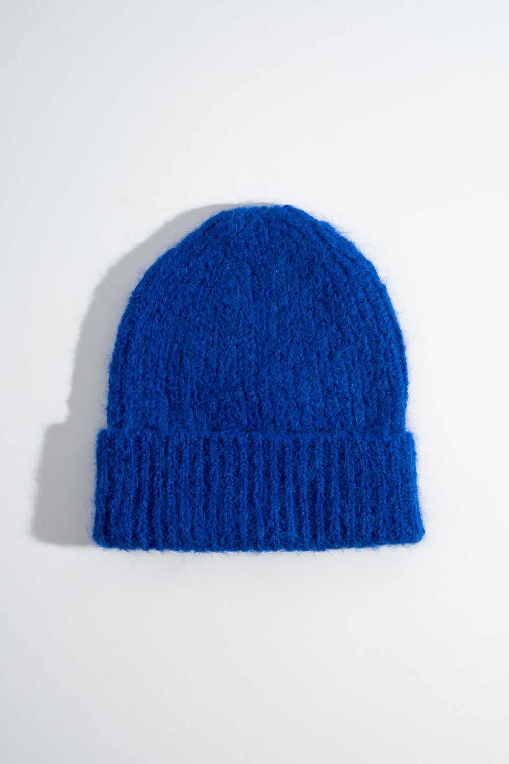 Alpaca + Wool Knitted Hat in Blue