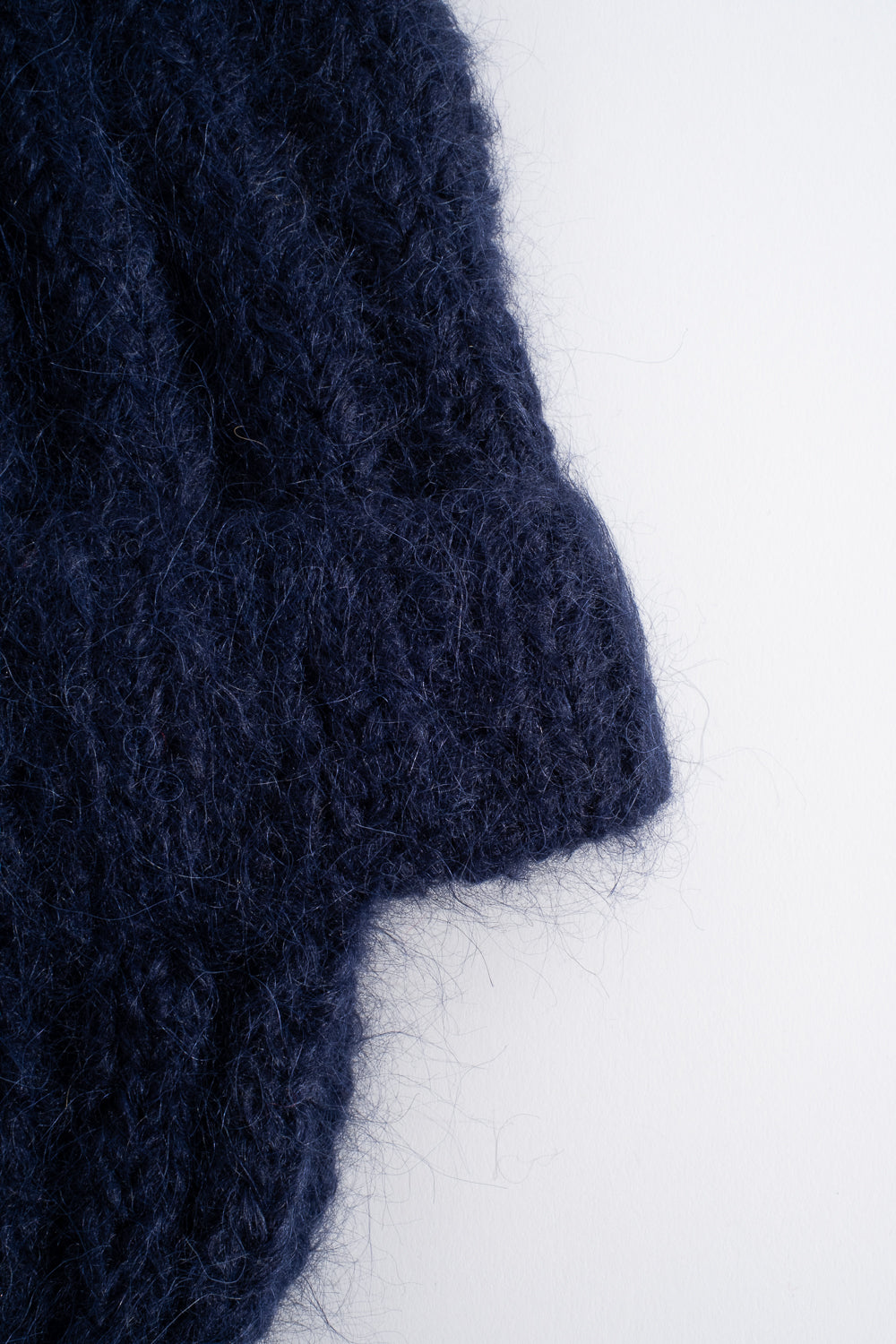 Alpaca + Wool Knitted Hat in Navy