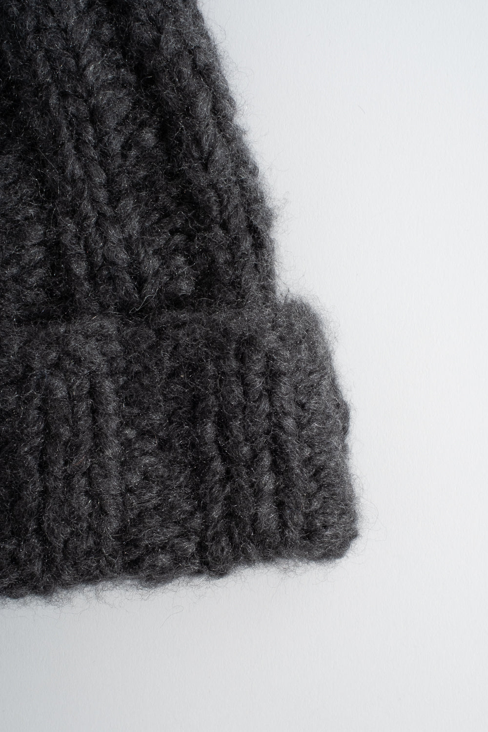 Cashmere Knitted Hat in Charcoal
