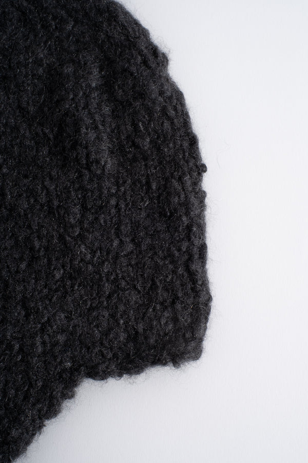 Cashmere + Silk Knitted Hat in Anthra
