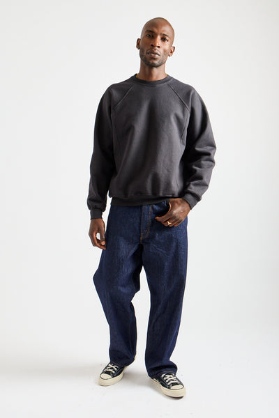 Heavy Gusset Crewneck in Anthracite